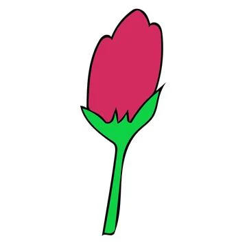 Flower silhouette - 1 Stock Illustration