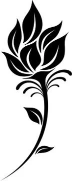 Flower Silhouette Stock Illustration