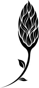 Flower Silhouette Stock Illustration