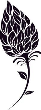 Flower Silhouette Stock Illustration