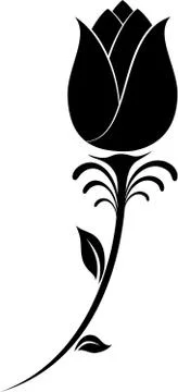 Flower Silhouette Stock Illustration