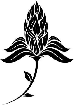 Flower Silhouette Stock Illustration