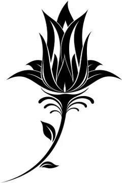 Flower Silhouette Stock Illustration