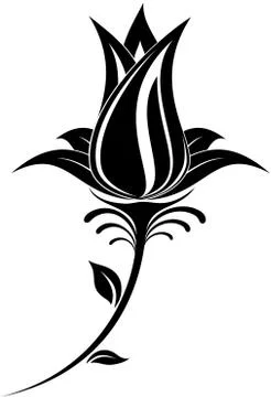 Flower Silhouette Stock Illustration