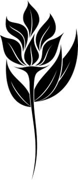 Flower Silhouette Stock Illustration