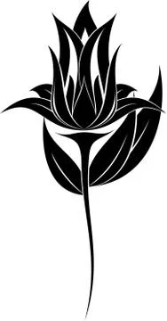Flower Silhouette Stock Illustration