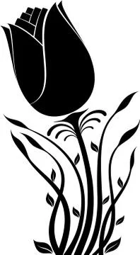 Flower Silhouette Stock Illustration