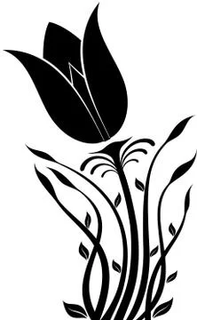 Flower Silhouette Stock Illustration