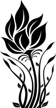 Flower Silhouette Stock Illustration