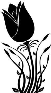 Flower Silhouette Stock Illustration
