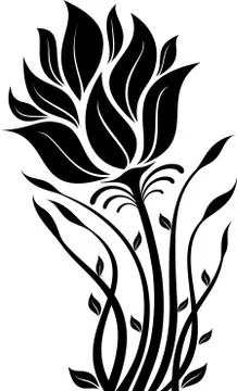Flower Silhouette Stock Illustration