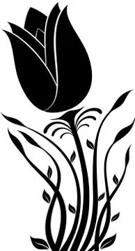 Flower Silhouette Stock Illustration