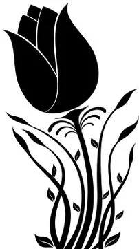 Flower Silhouette Stock Illustration