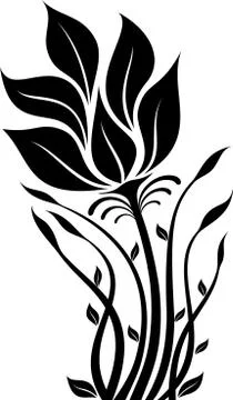 Flower Silhouette Stock Illustration