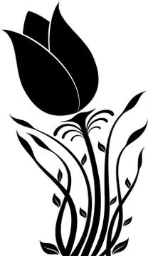 Flower Silhouette Stock Illustration