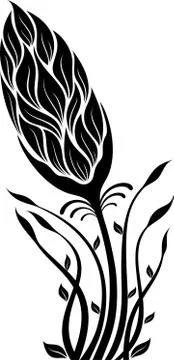 Flower Silhouette Stock Illustration