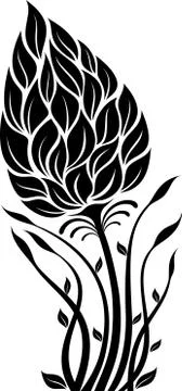 Flower Silhouette Stock Illustration