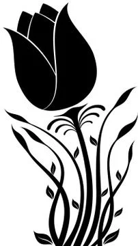 Flower Silhouette Stock Illustration