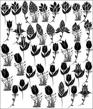 Flower Silhouette Stock Illustration