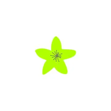 Flower simple graphic design with hand drawn Stock Illustration