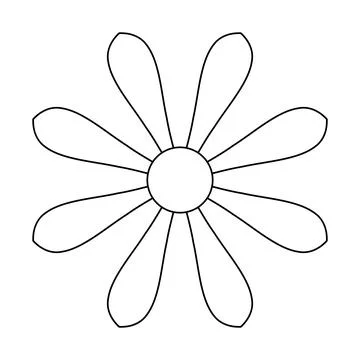 Flower simple line, dashed line floral icon, flower outline shape, flora do.. 스톡 일러스트