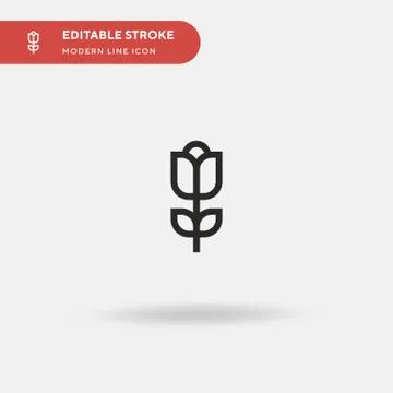 Flower Simple vector icon. Illustration symbol design template for web mobile Stock Illustration
