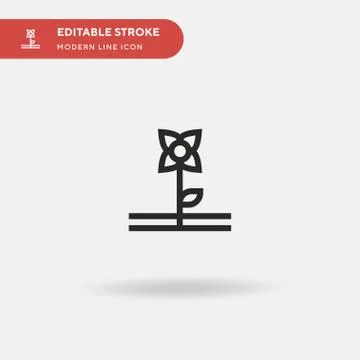 Flower Simple vector icon. Illustration symbol design template for web mobile Stock Illustration