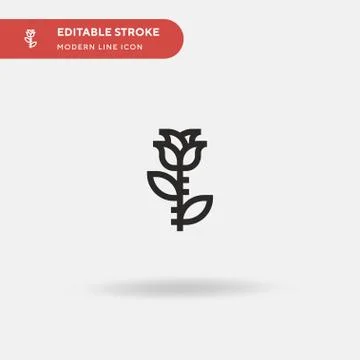 Flower Simple vector icon. Illustration symbol design template for web mobile Stock Illustration
