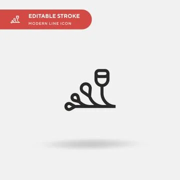 Flower Simple vector icon. Illustration symbol design template for web mobile Stock Illustration