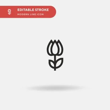 Flower Simple vector icon. Illustration symbol design template for web mobile Illustrazione stock