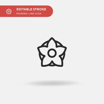 Flower Simple vector icon. Illustration symbol design template for web mobile Stock Illustration