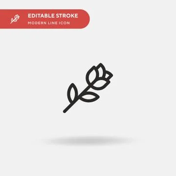 Flower Simple vector icon. Illustration symbol design template for web mobile Stock Illustration