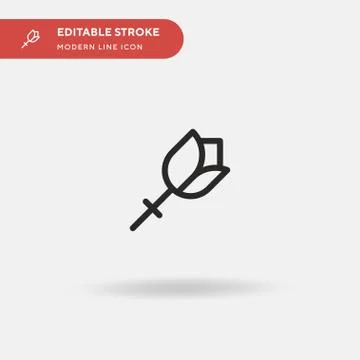 Flower Simple vector icon. Illustration symbol design template for web mobile 스톡 일러스트