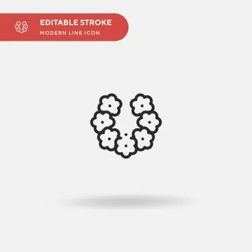 Flower Simple vector icon. Illustration symbol design template for web mobile Stock Illustration