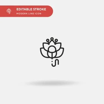 Flower Simple vector icon. Illustration symbol design template for web mobile Stock Illustration