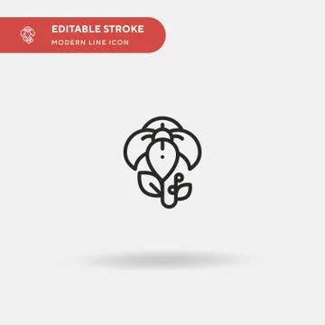 Flower Simple vector icon. Illustration symbol design template for web mobile 스톡 일러스트