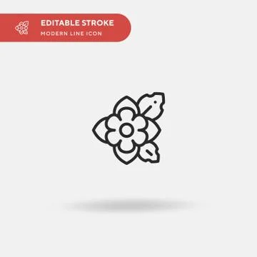 Flower Simple vector icon. Illustration symbol design template for web mobile Stock Illustration
