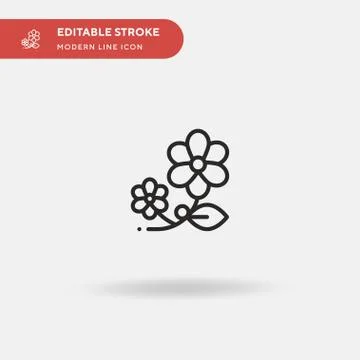 Flower Simple vector icon. Illustration symbol design template for web mobile 스톡 일러스트