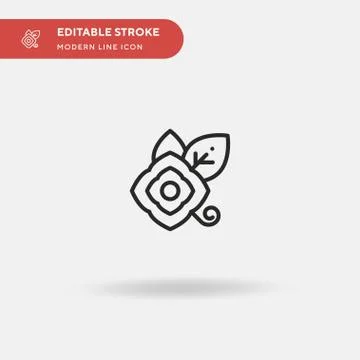 Flower Simple vector icon. Illustration symbol design template for web mobile Illustrazione stock