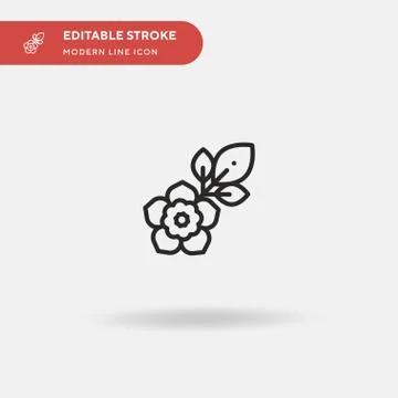 Flower Simple vector icon. Illustration symbol design template for web mobile Stock Illustration