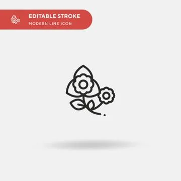 Flower Simple vector icon. Illustration symbol design template for web mobile 스톡 일러스트