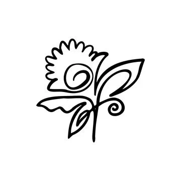 Flower sketch vector illustration Stock Illustration