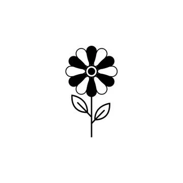 Flower solid icon, plant nature Stock Illustration