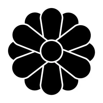 Flower solid icon. Simple flower vector illustration isolated on white. Abstract 스톡 일러스트