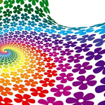 Flower spiral background Stockillustratie