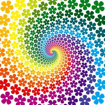Flower spiral background Illustration