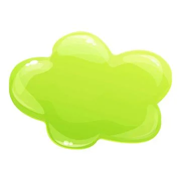Flower splash icon cartoon vector. Green slime Illustrazione stock