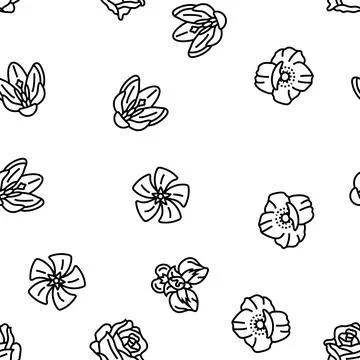 Flower spring floral blossom vector seamless pattern Illustrazione stock