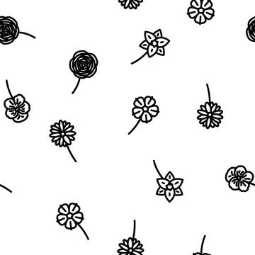 Flower spring floral blossom vector seamless pattern Illustrazione stock