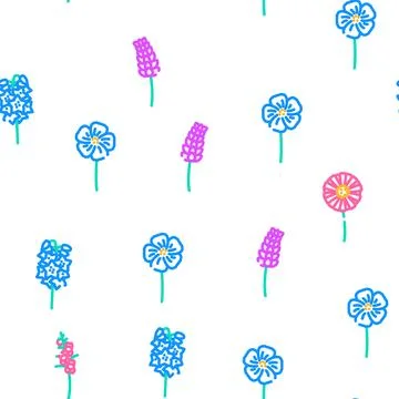 Flower spring floral nature vector seamless pattern Illustrazione stock